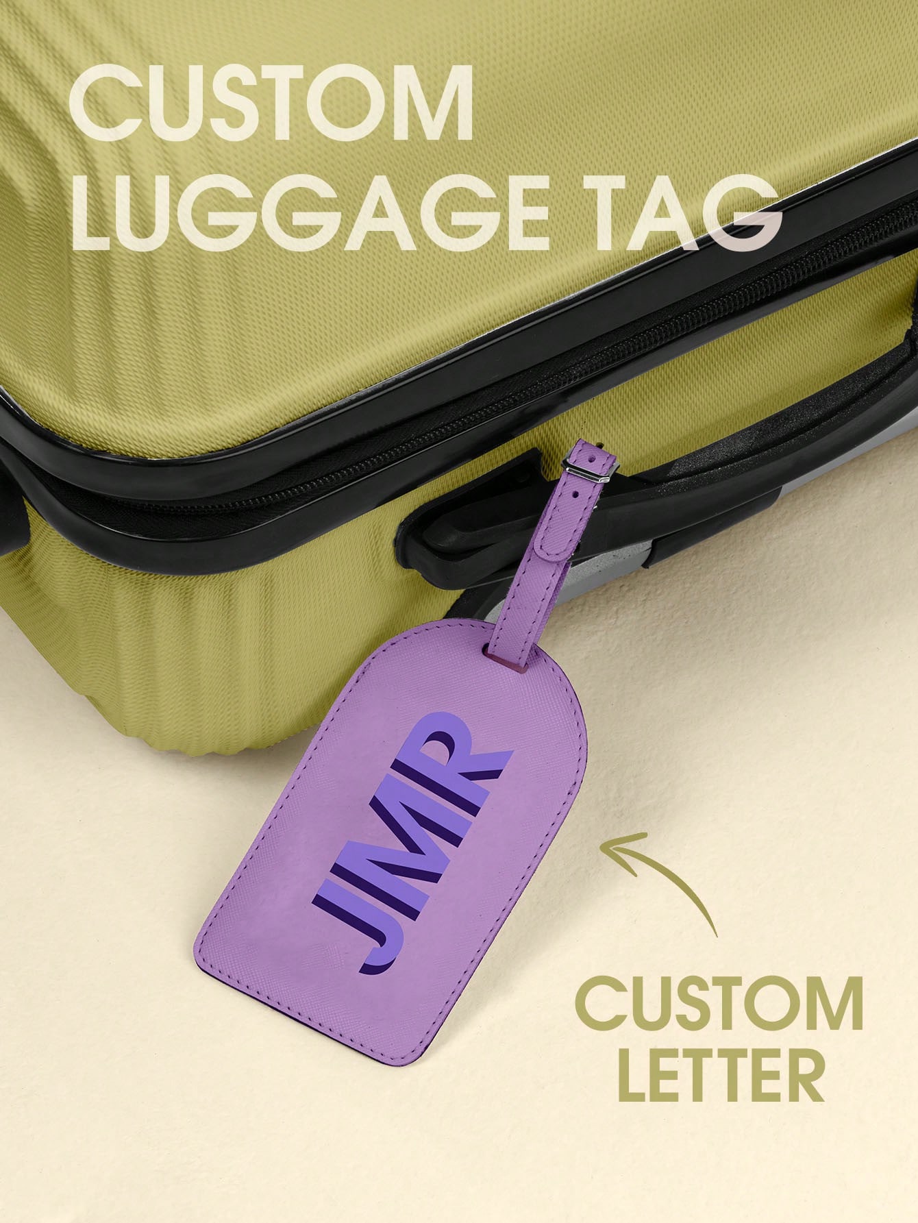 Travel Accessories Gadget - Etiqueta de Equipaje Personalizada con Iniciales,