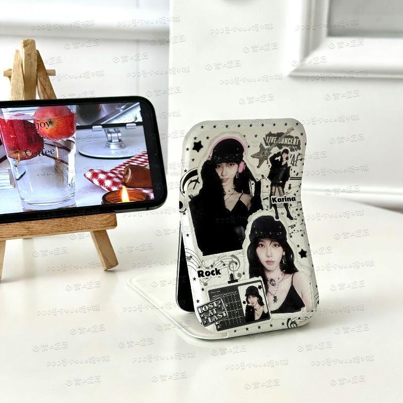Travel Accessories Gadget - Espejo de Maquillaje Plegable Mini Aespas,