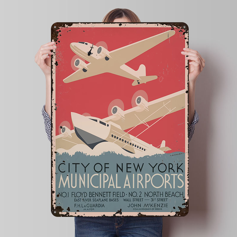 Travel Accessories Nyc - Póster impreso de viaje de aeropuertos