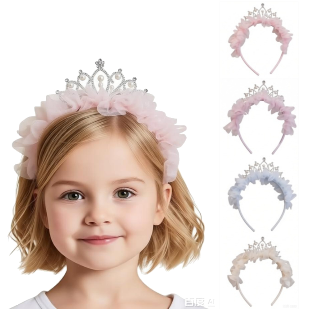 Travel Accessories For 4 Year Old - Diadema de encaje rosa y azul