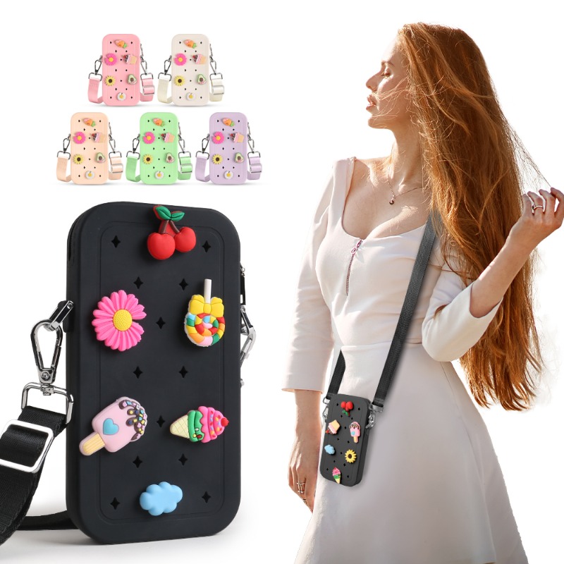 Travel Accessories Organizer - Bolso Bandolera Multifuncional de Silicona, Impermeable,