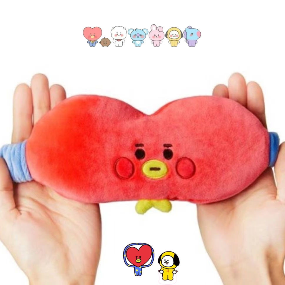 Travel Accessories Cute - Antifaz de peluche BT21 con diseño