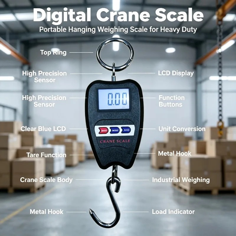 Luggage Scale Hanging - Báscula digital portátil de 200 kg