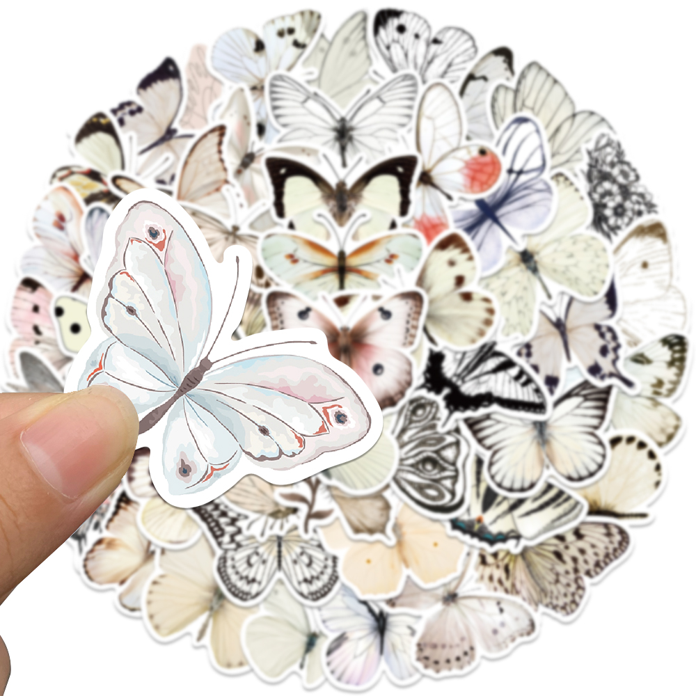 50 Uds pegatina de mariposa bl - Sticker Luggage Decorative reseña y precio