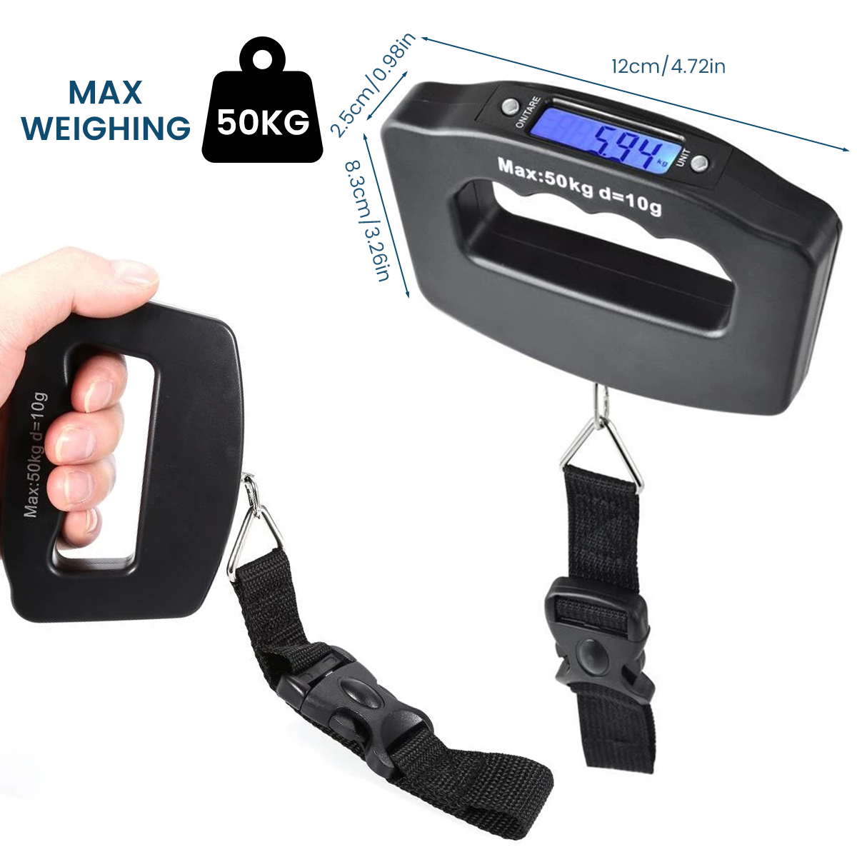 Báscula Digital para equipaje  - Luggage Scale Hanging reseña y precio