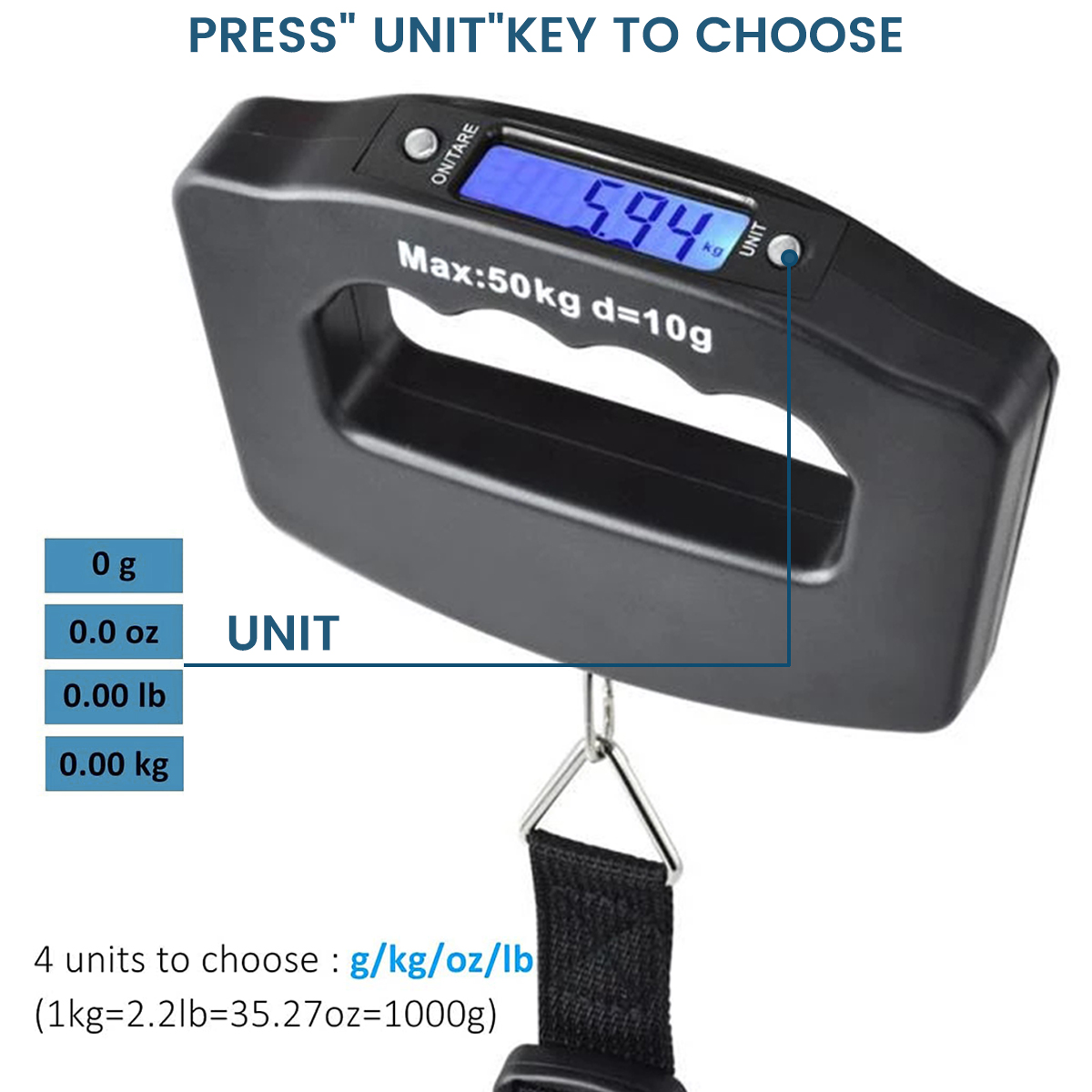 Báscula Digital para equipaje  - Luggage Scale Hanging reseña y precio