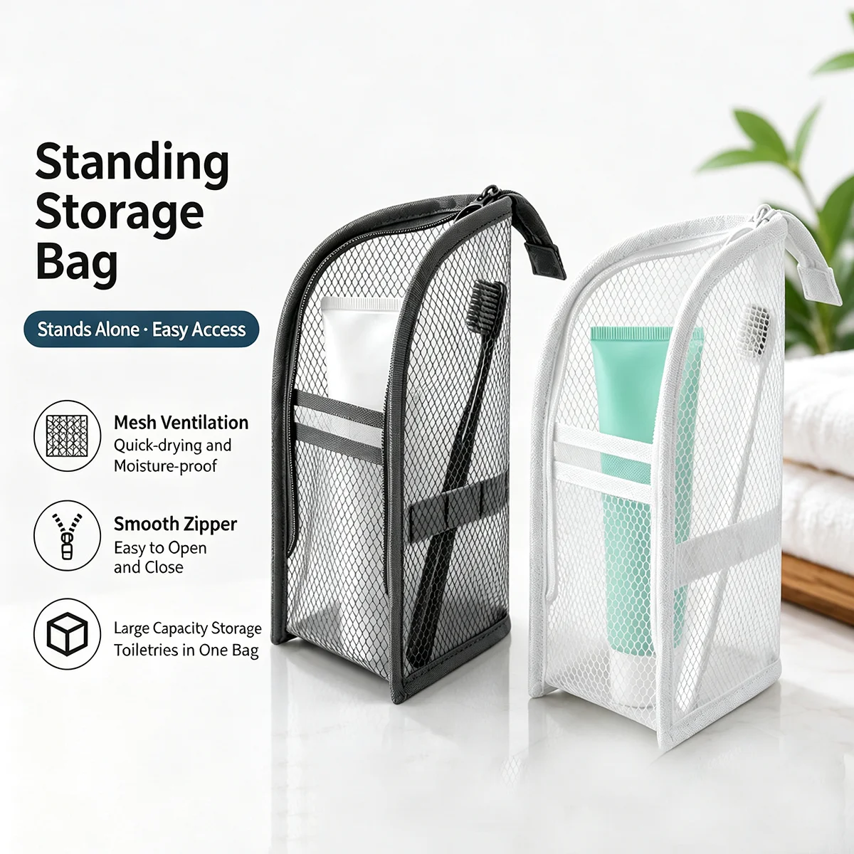 Bolsa de Aseo de Malla Vertica - Travel Accessories Toiletries reseña y precio