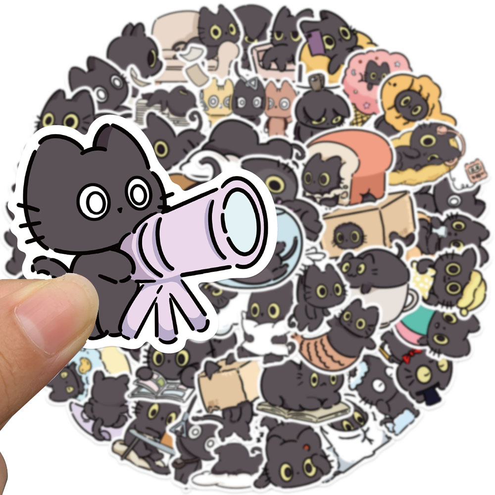 50 Uds pegatina de gato travie - Sticker Luggage Decorative reseña y precio