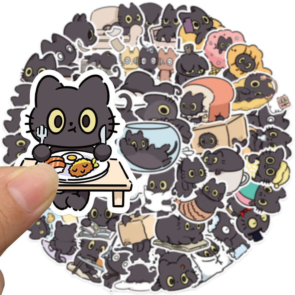 50 Uds pegatina de gato travie - Sticker Luggage Decorative reseña y precio