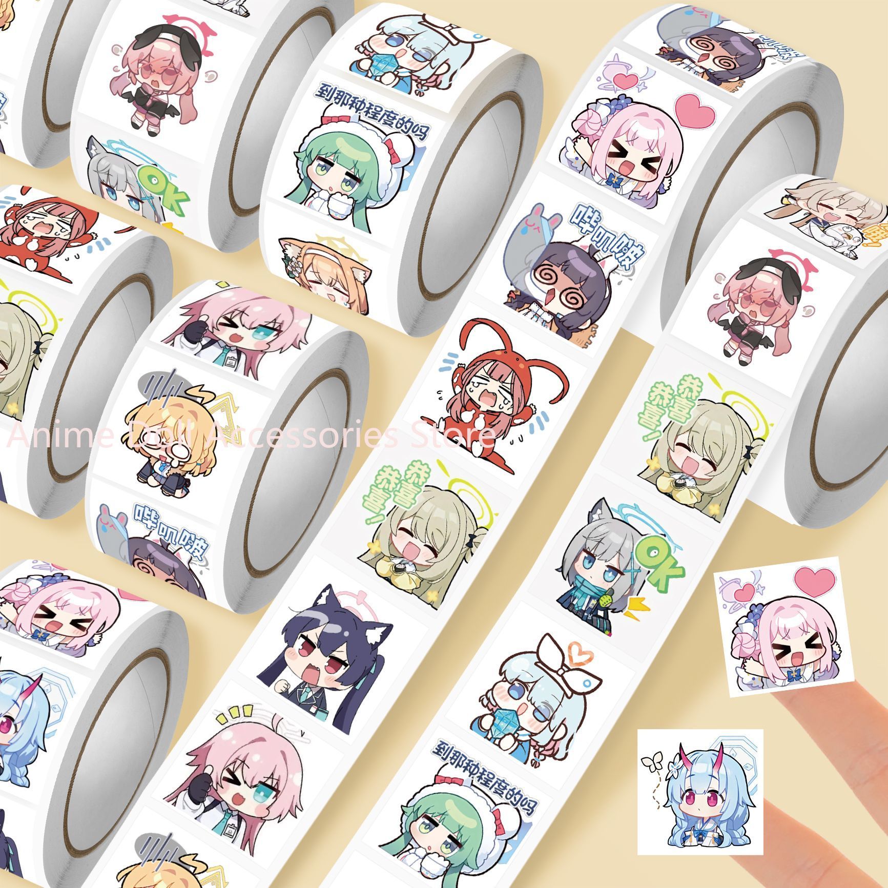 500 pegatinas/rollo de Blue Ar - Sticker Luggage Decorative reseña y precio